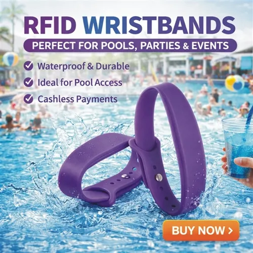 Wasserdichte Silikon-RFID-Armbänder für Poolpartys und das gesamte Eventmanag...